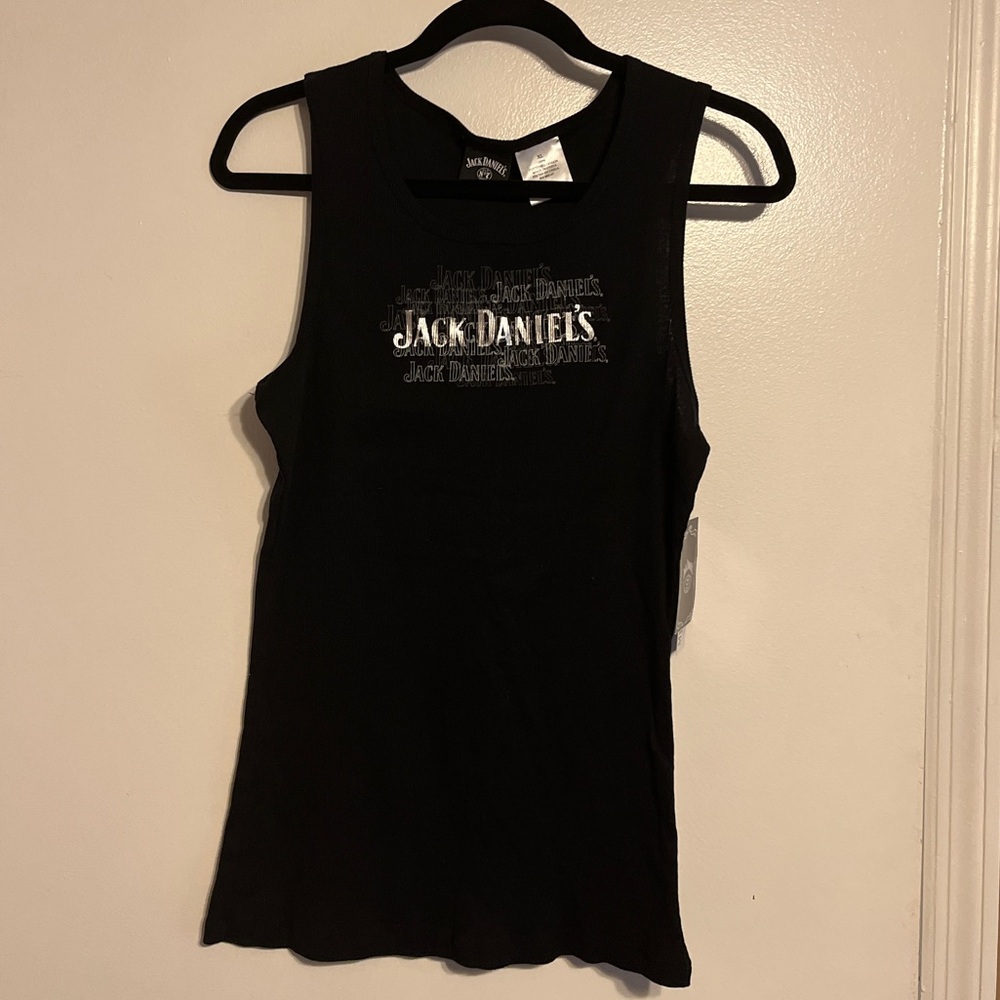 Jack Daniel’s Black Sleepwear silver wife beater tank top size XL, new with tags